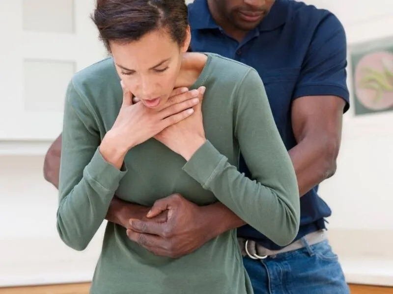 CPR - adult - series—Chest compressions: MedlinePlus Medical Encyclopedia